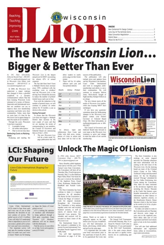 The Wisconsin Lion February 2016