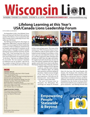 The Wisconsin Lion November/December 2021
