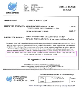 Domain Listings Scam